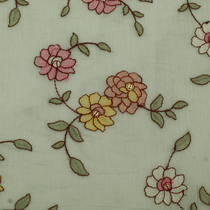 Chanderi Embroidery Fabric