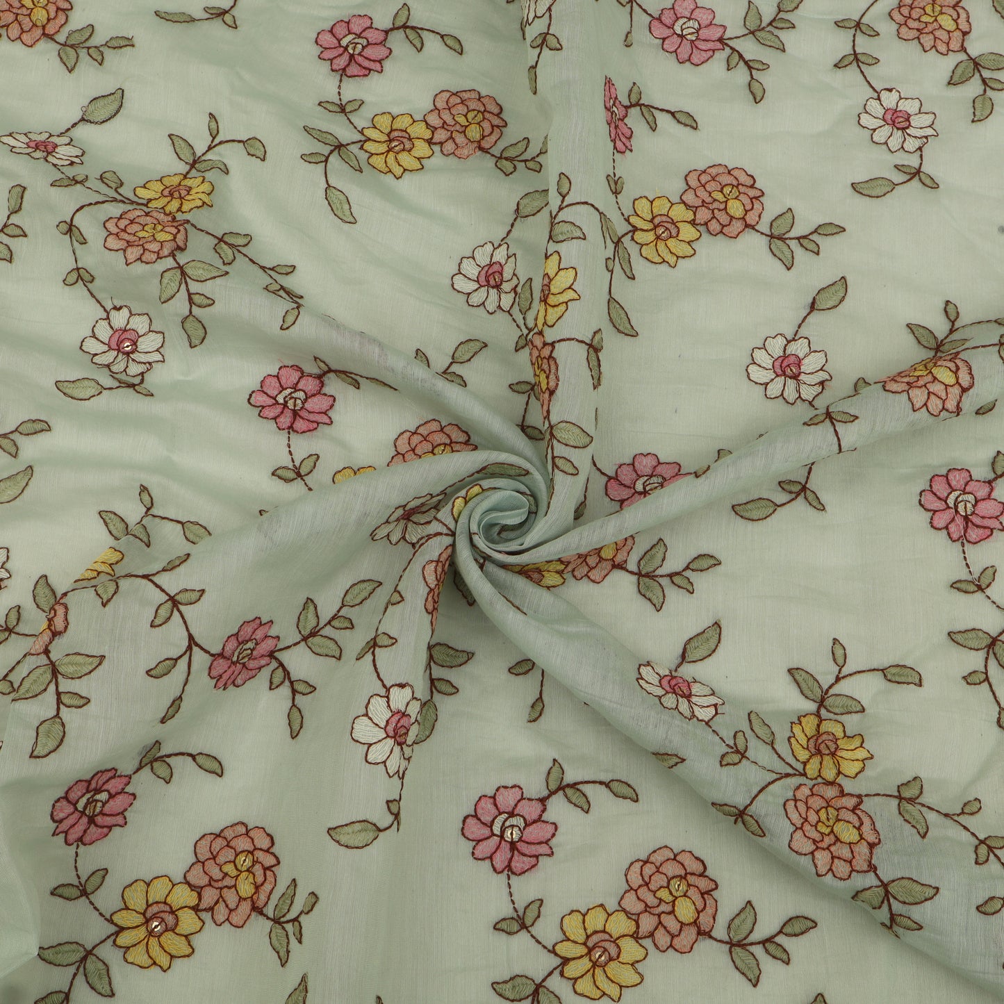 Chanderi Embroidery Fabric
