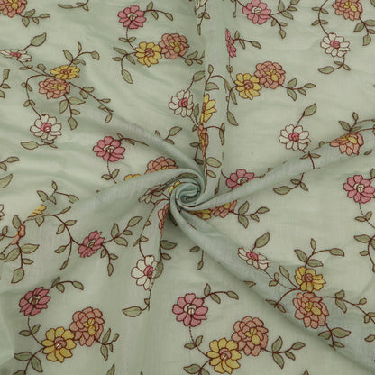 Chanderi Embroidery Fabric