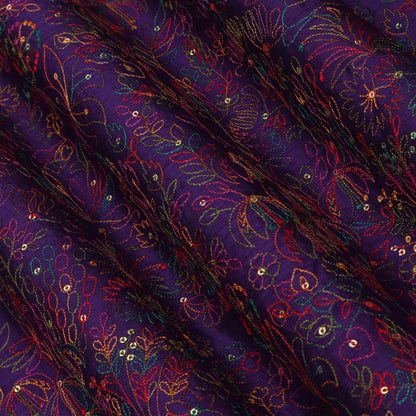 Raw Silk Embroidery Fabric