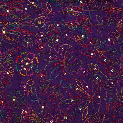 Raw Silk Embroidery Fabric