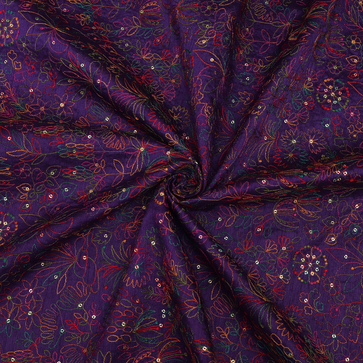 Raw Silk Embroidery Fabric