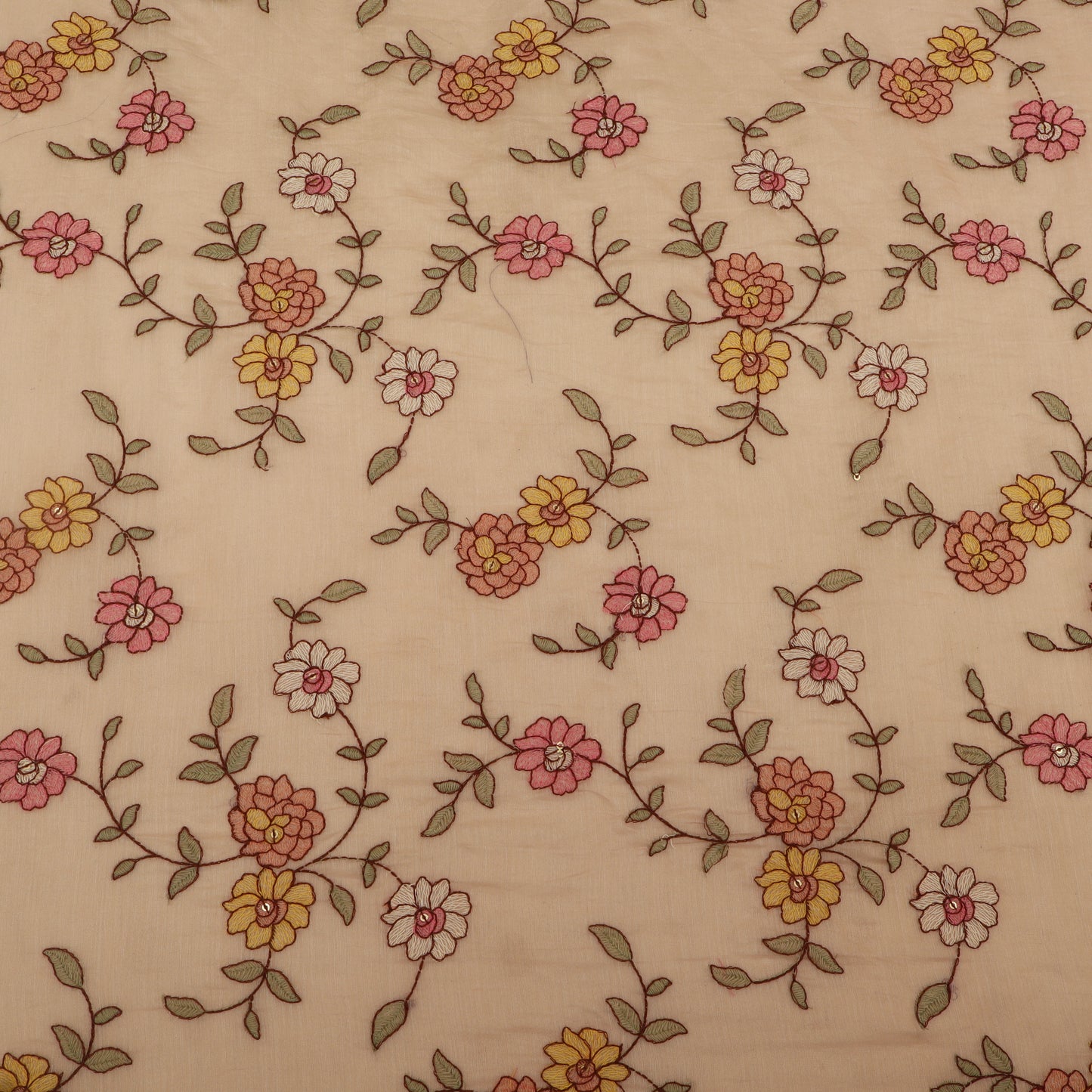 Chanderi Embroidery Fabric