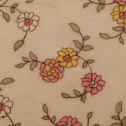 Chanderi Embroidery Fabric