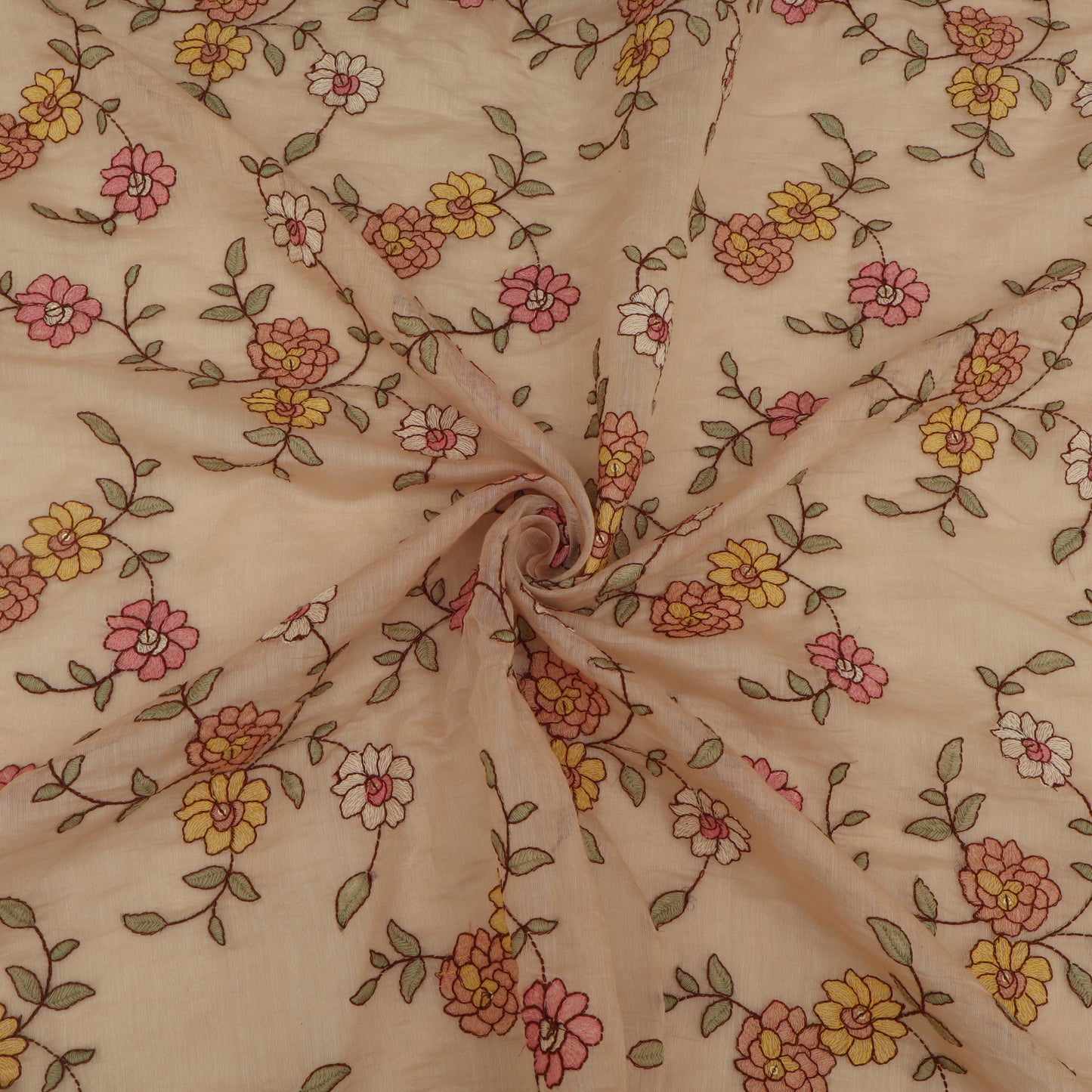 Chanderi Embroidery Fabric