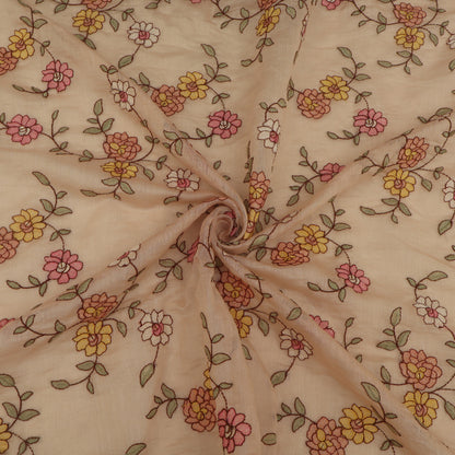 Chanderi Embroidery Fabric