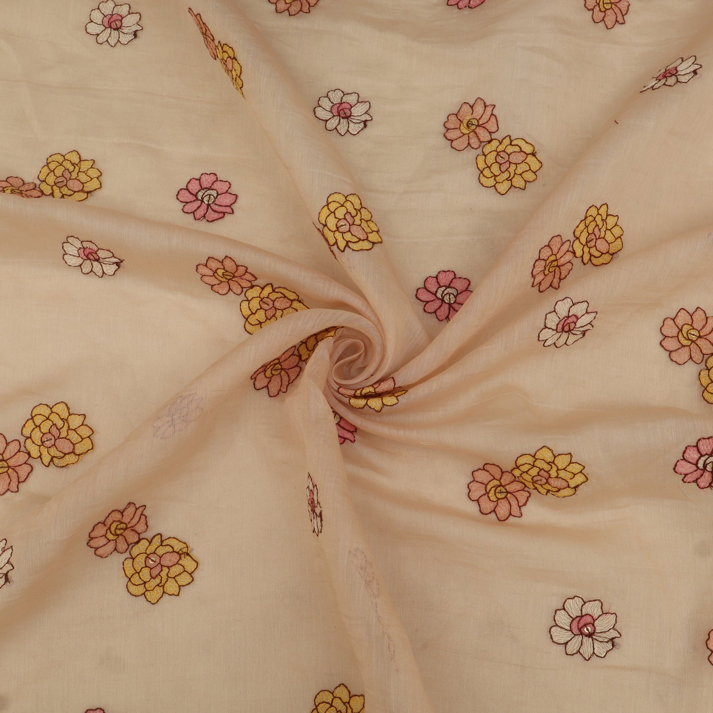 Chanderi Embroidery Fabric