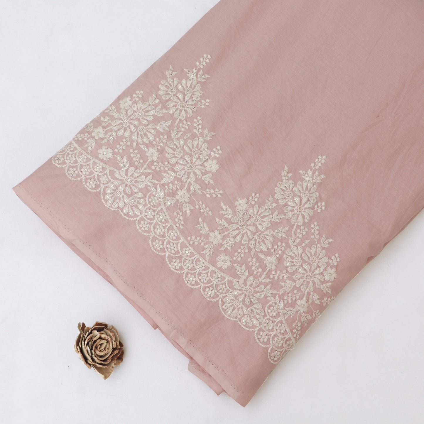 Cotton Border Embroidery Fabric