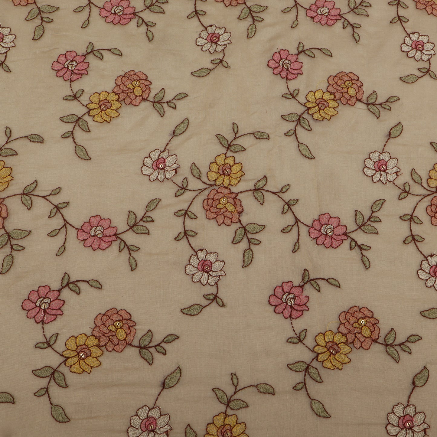 Chanderi Embroidery Fabric