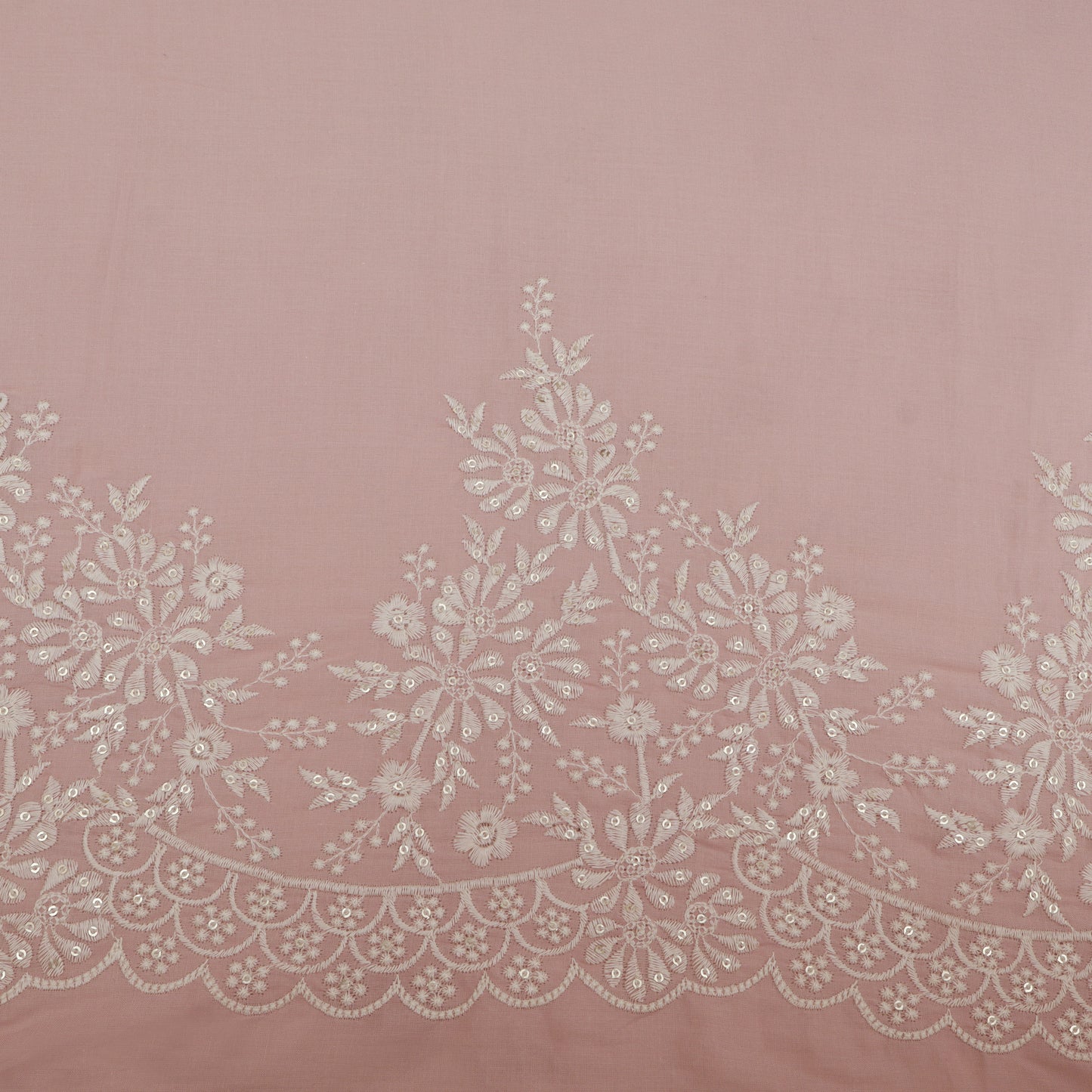 Cotton Border Embroidery Fabric