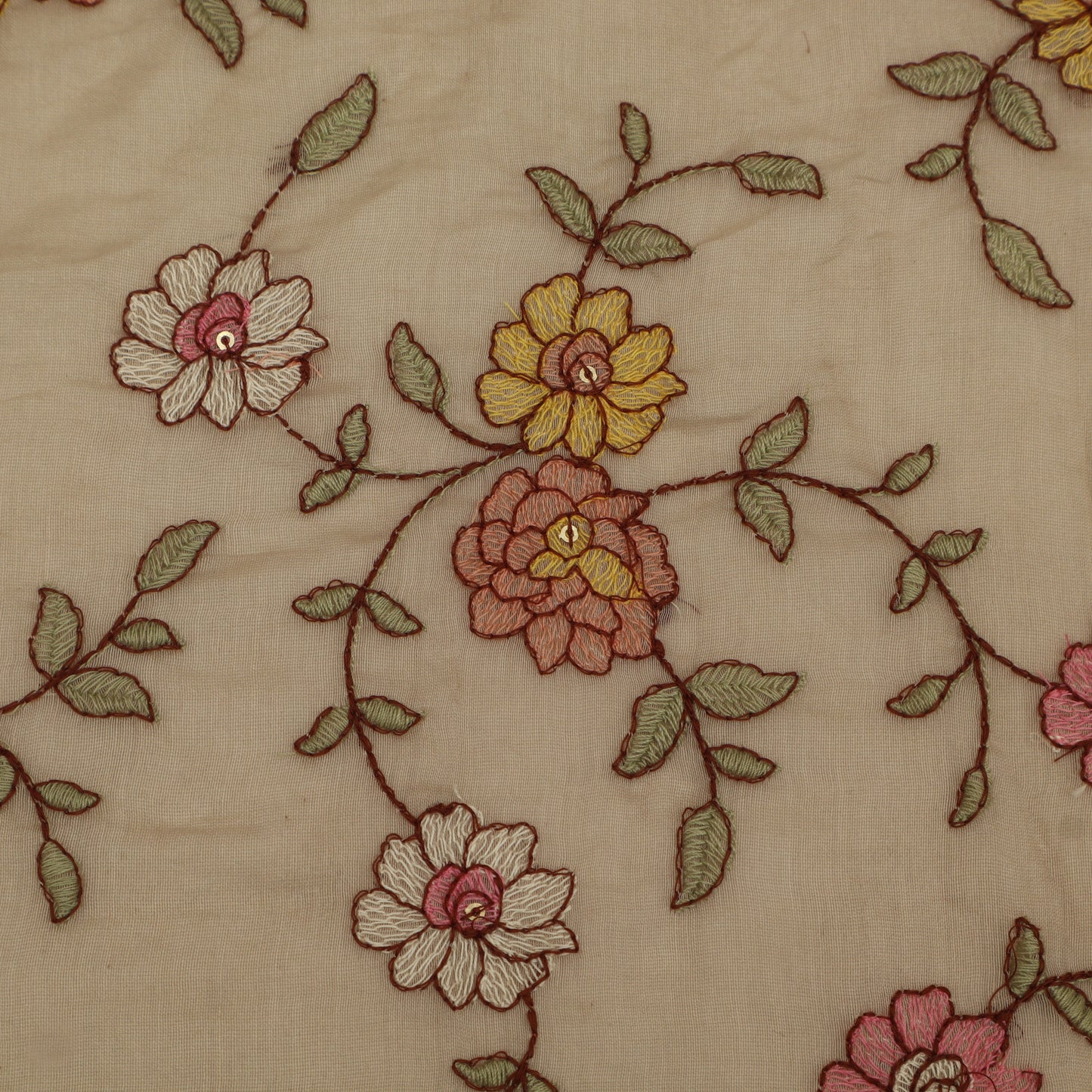 Chanderi Embroidery Fabric