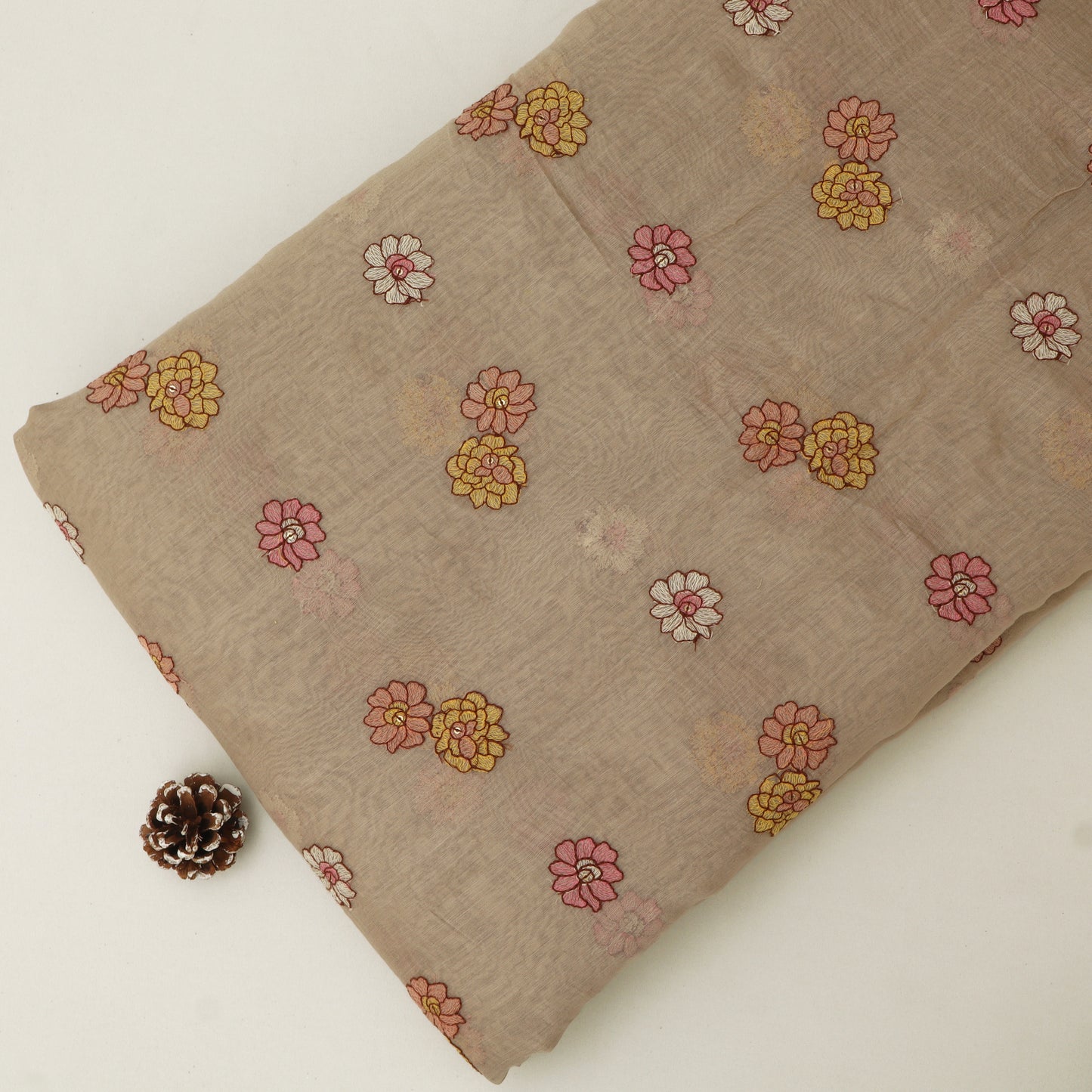 Chanderi Embroidery Fabric