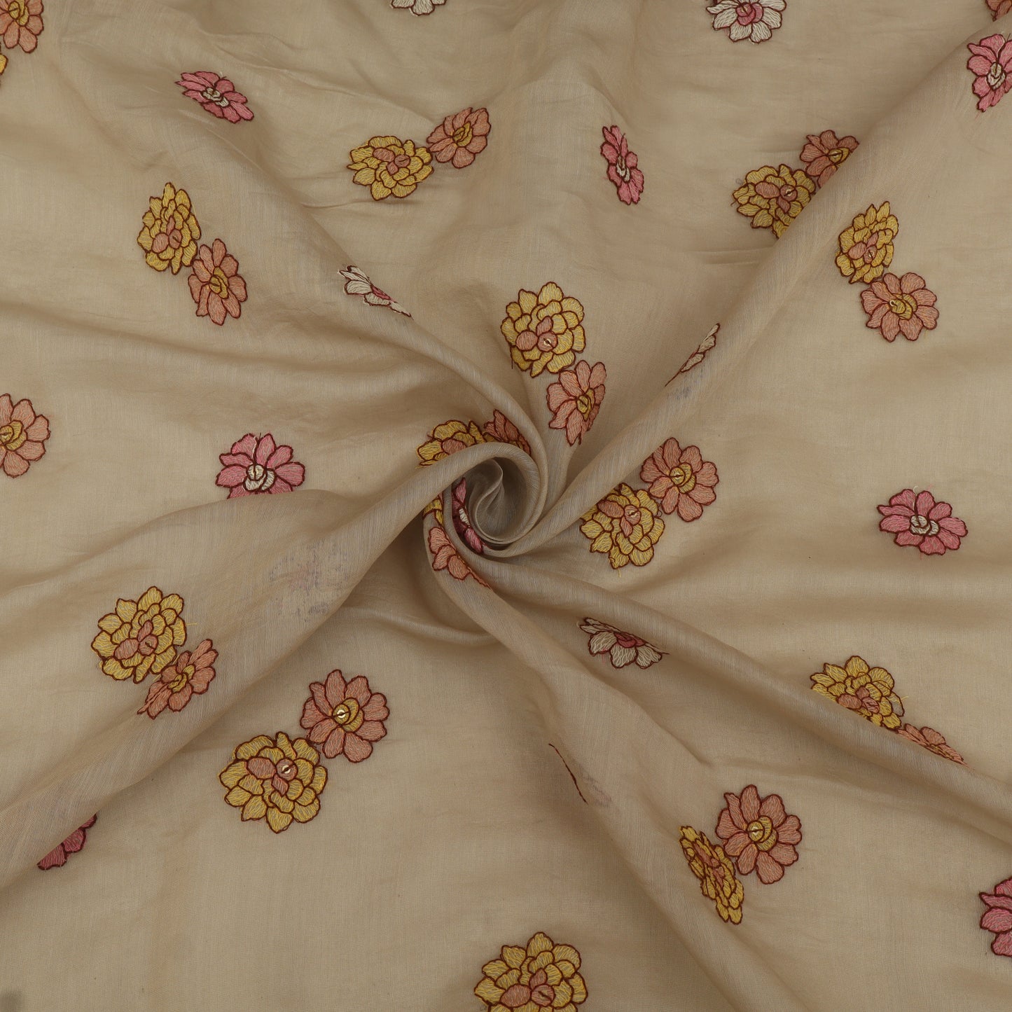 Chanderi Embroidery Fabric