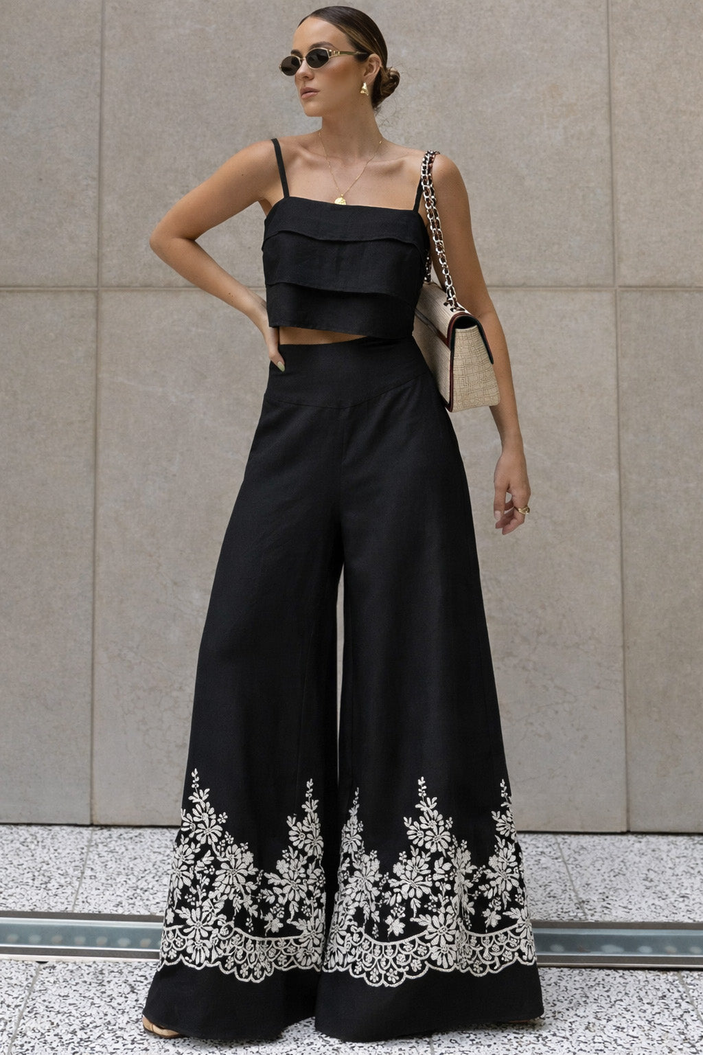 Cotton Border Embroidery Fabric