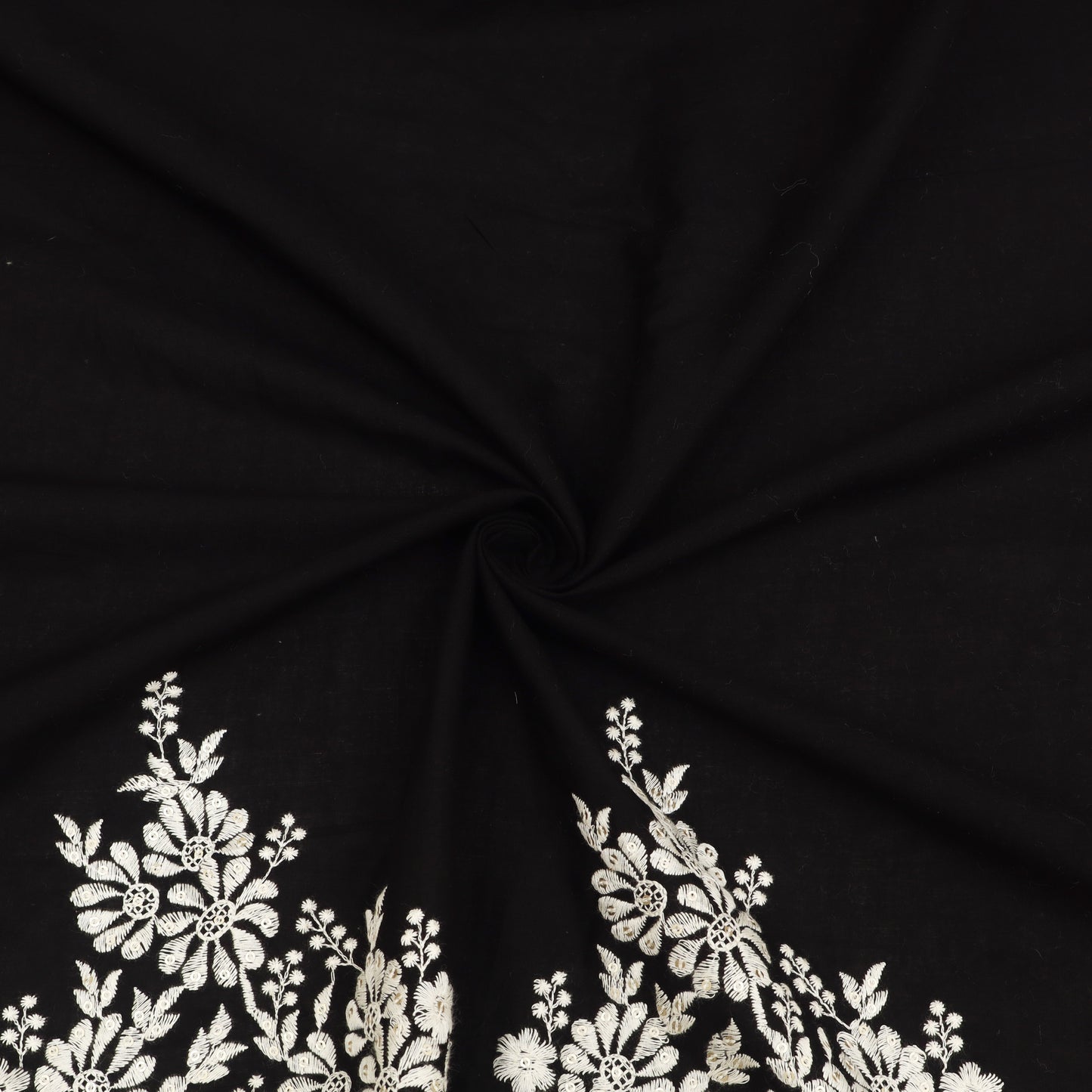 Cotton Border Embroidery Fabric