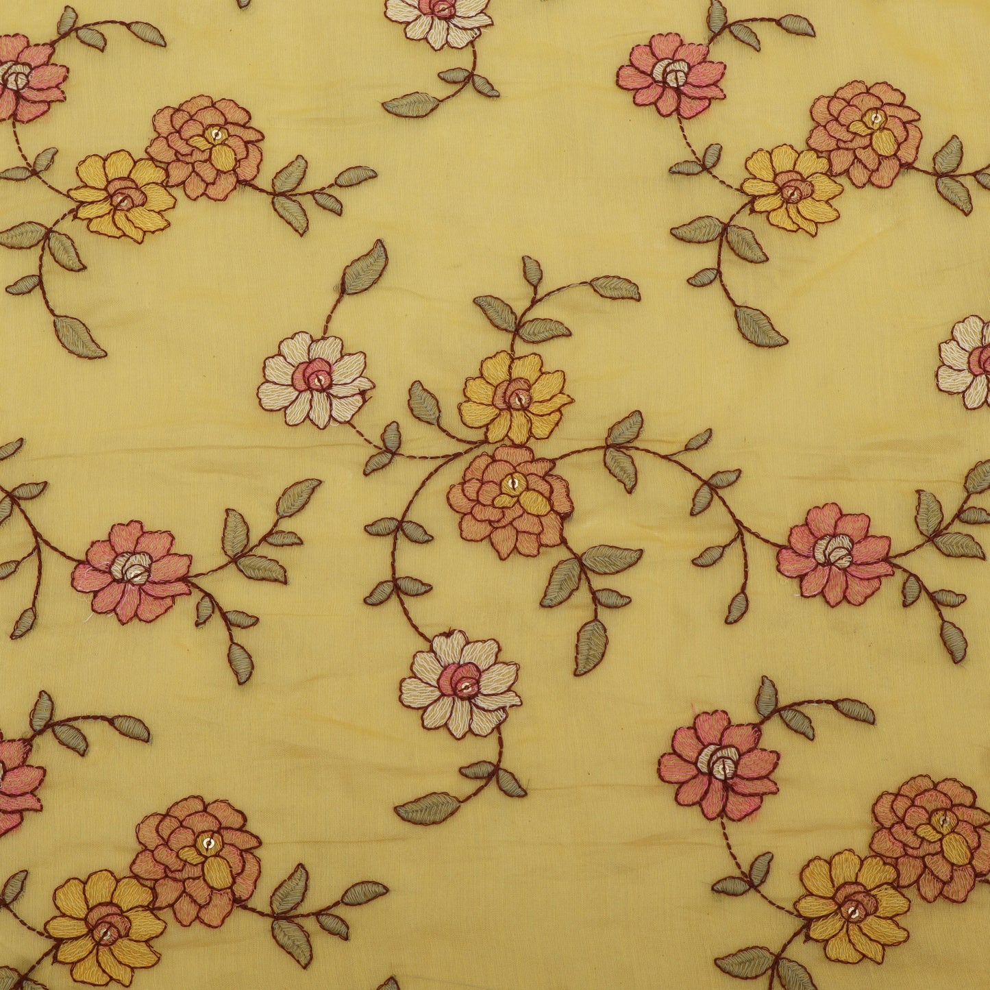 Chanderi Embroidery Fabric