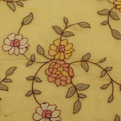 Chanderi Embroidery Fabric