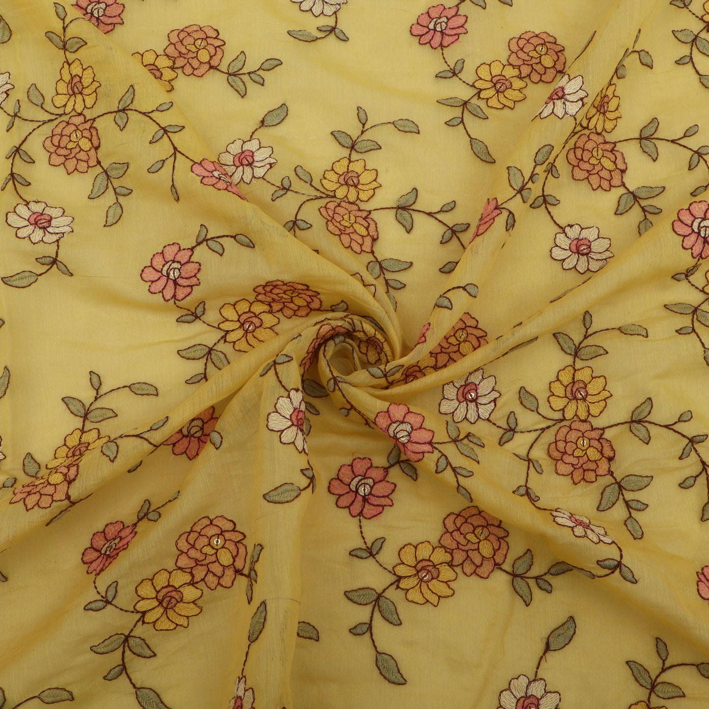 Chanderi Embroidery Fabric