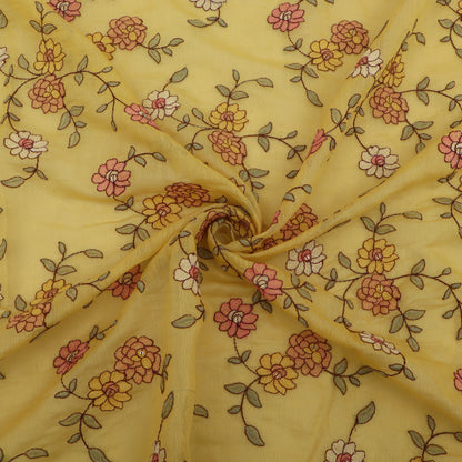 Chanderi Embroidery Fabric