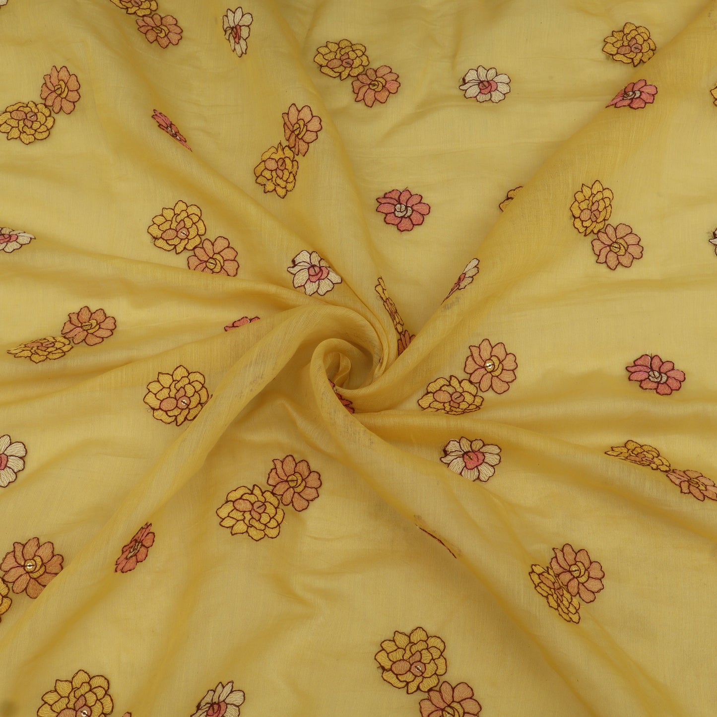 Chanderi Embroidery Fabric