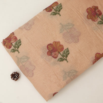 Chanderi Embroidery Fabric