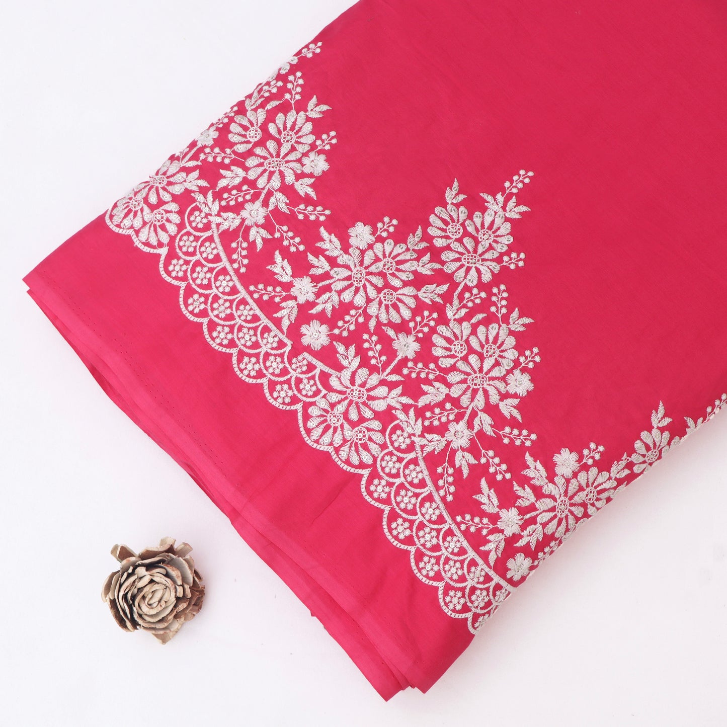 Cotton Border Embroidery Fabric