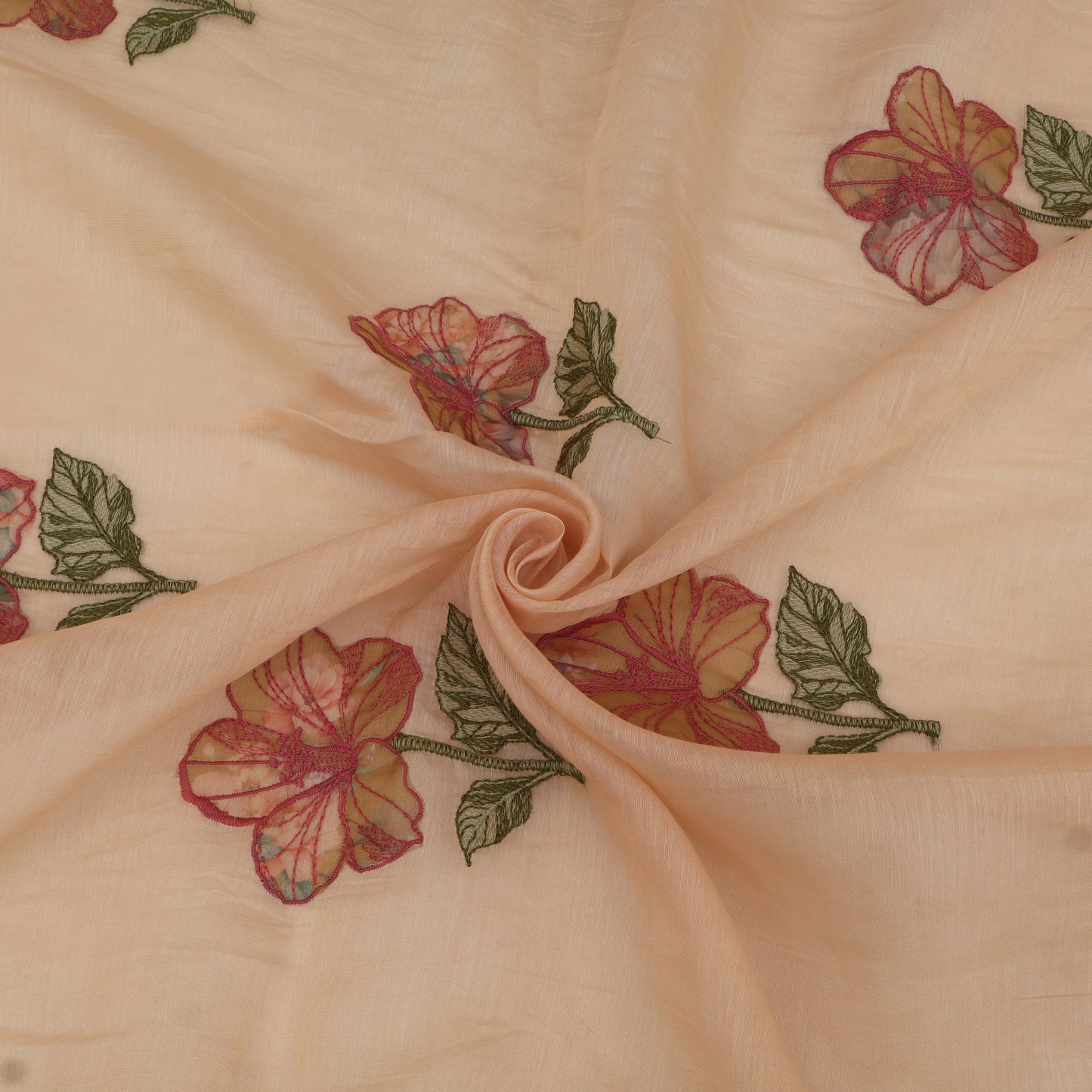Chanderi Embroidery Fabric