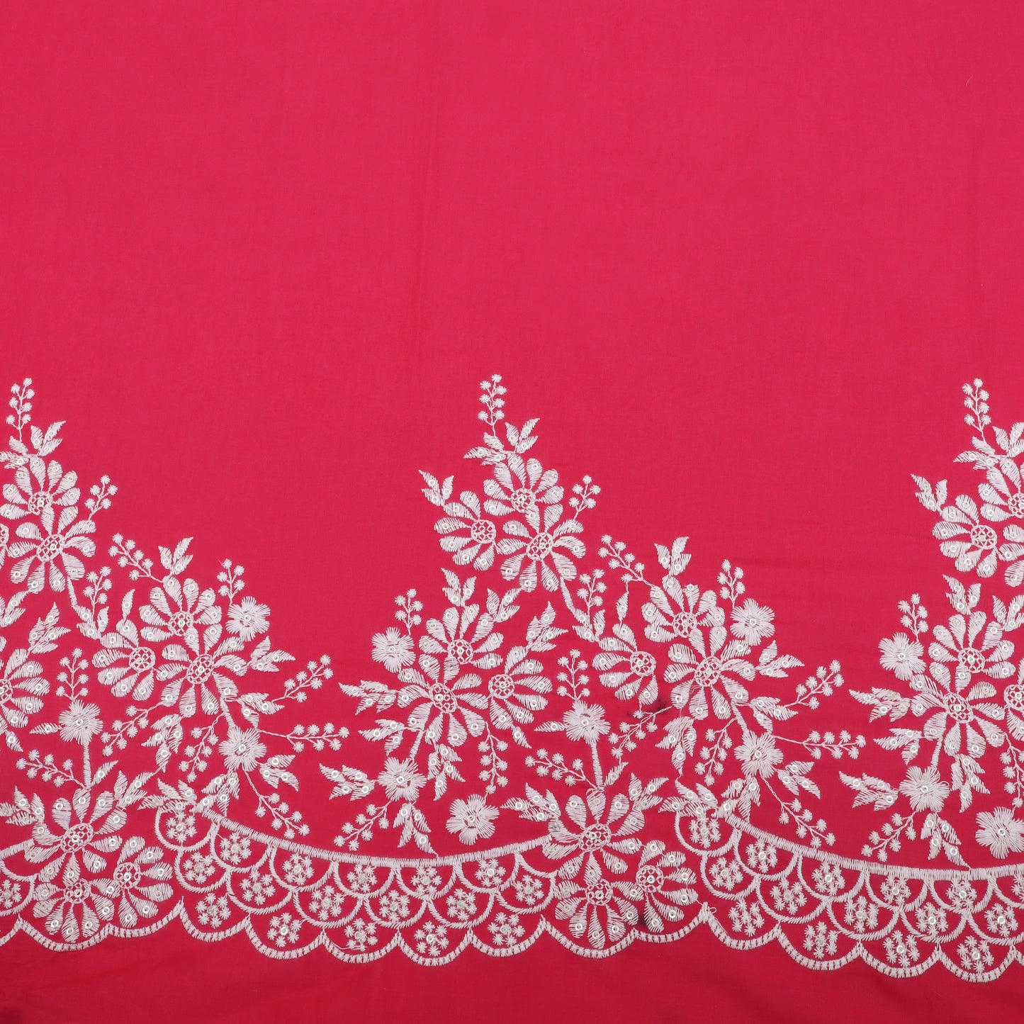 Cotton Border Embroidery Fabric
