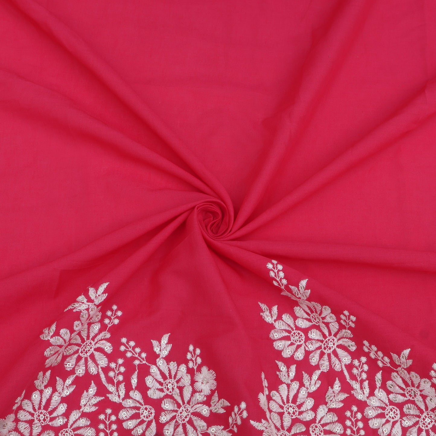 Cotton Border Embroidery Fabric