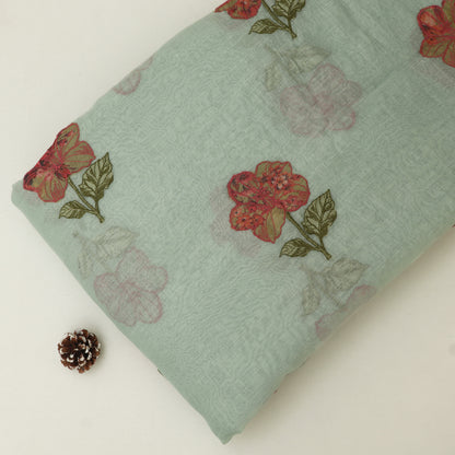 Chanderi Embroidery Fabric
