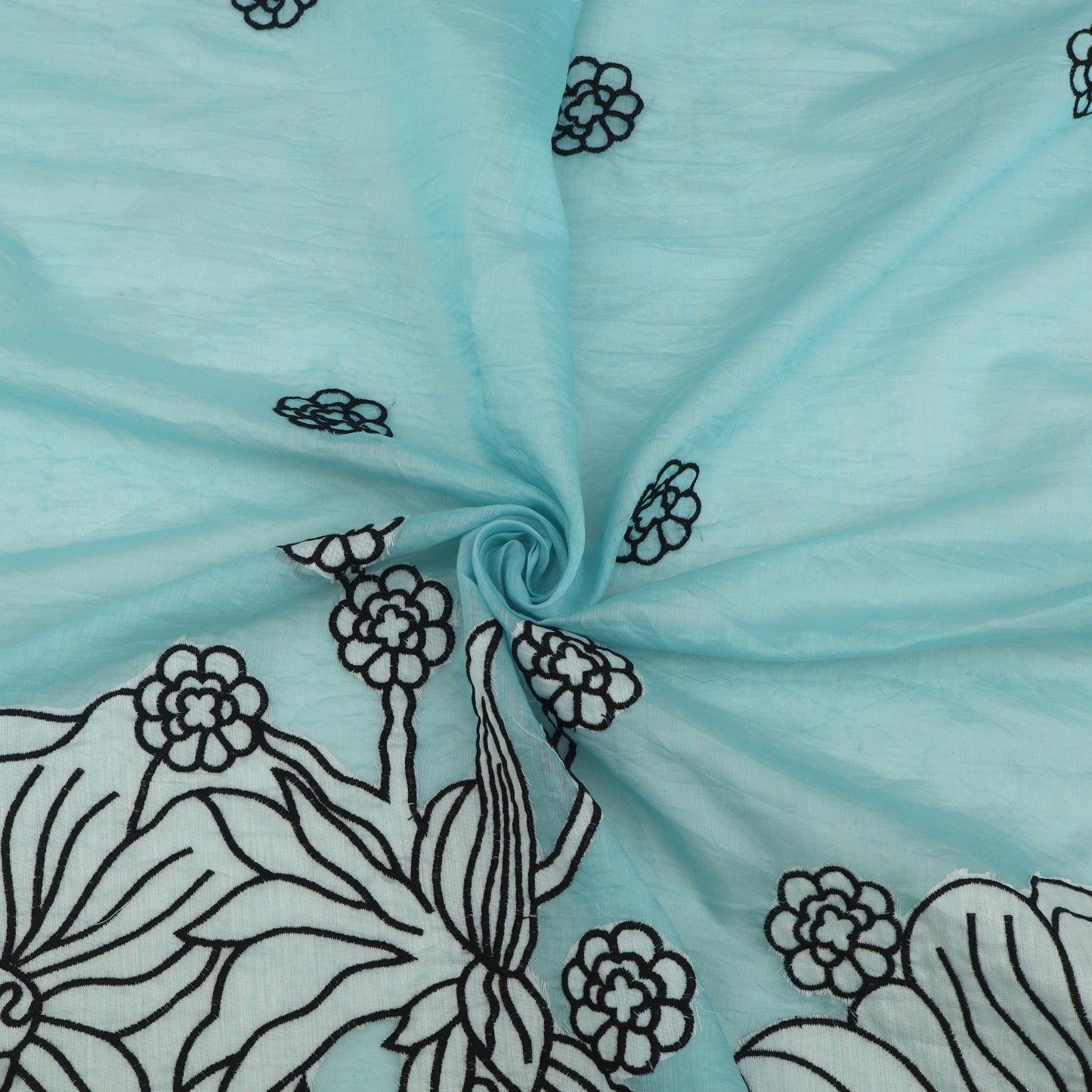 Mul Chanderi Embroidery Fabric