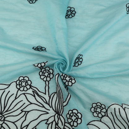 Mul Chanderi Embroidery Fabric