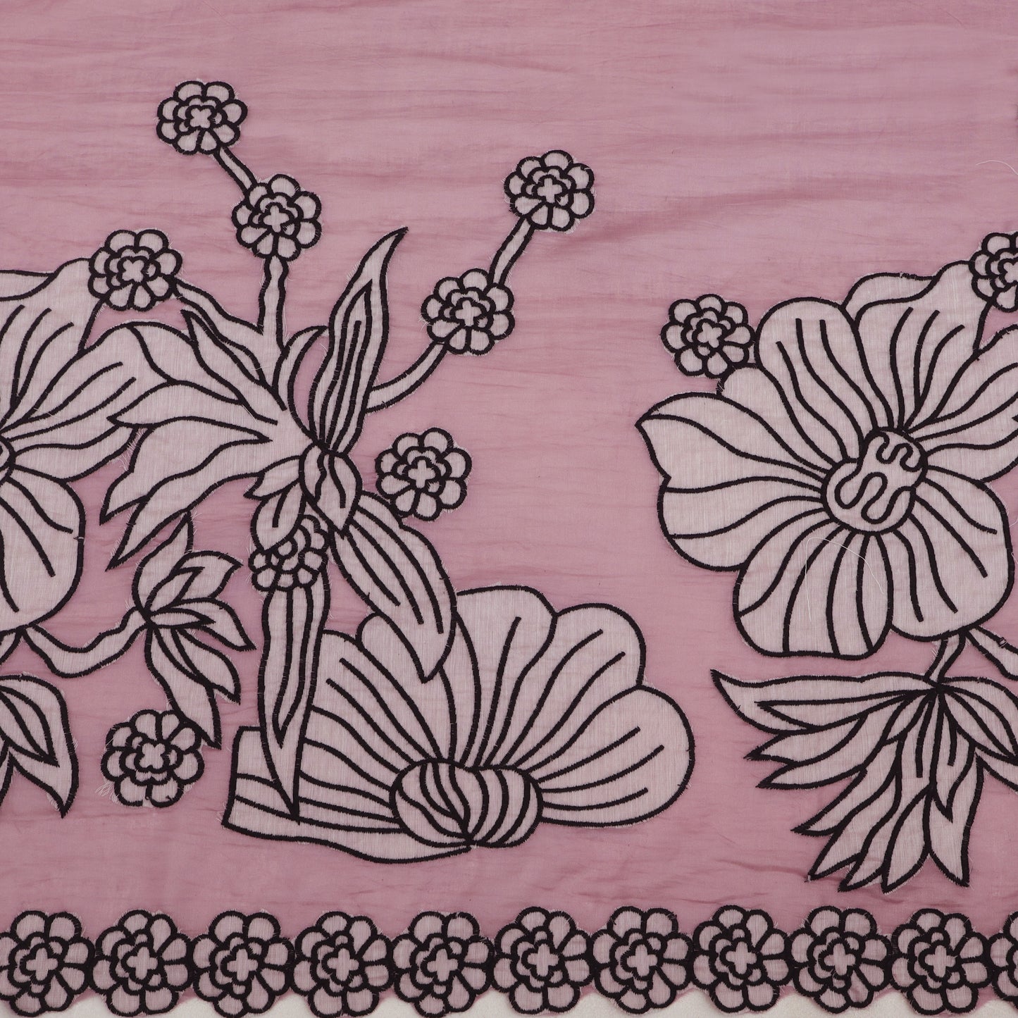 Mul Chanderi Embroidery Fabric