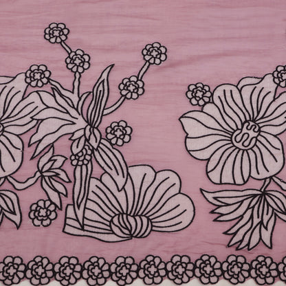 Mul Chanderi Embroidery Fabric