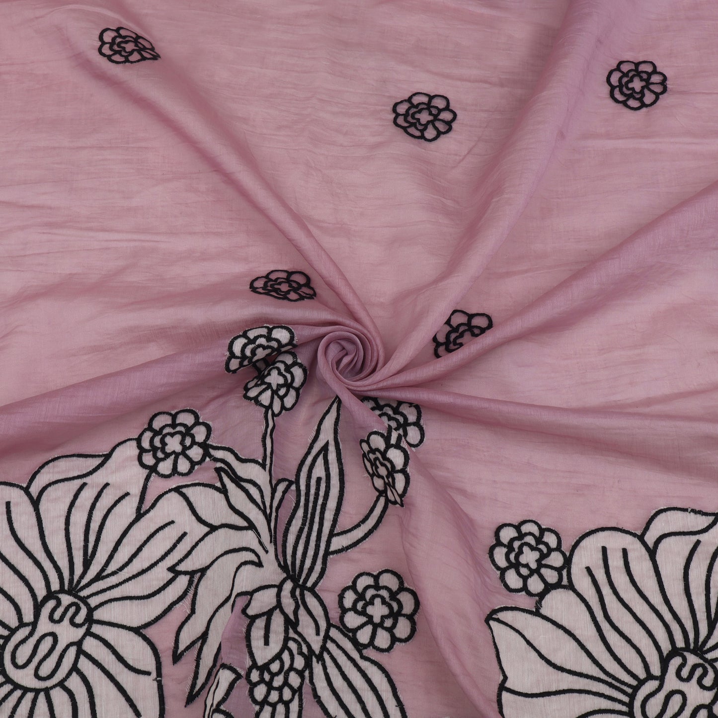 Mul Chanderi Embroidery Fabric