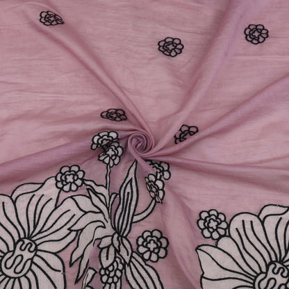 Mul Chanderi Embroidery Fabric