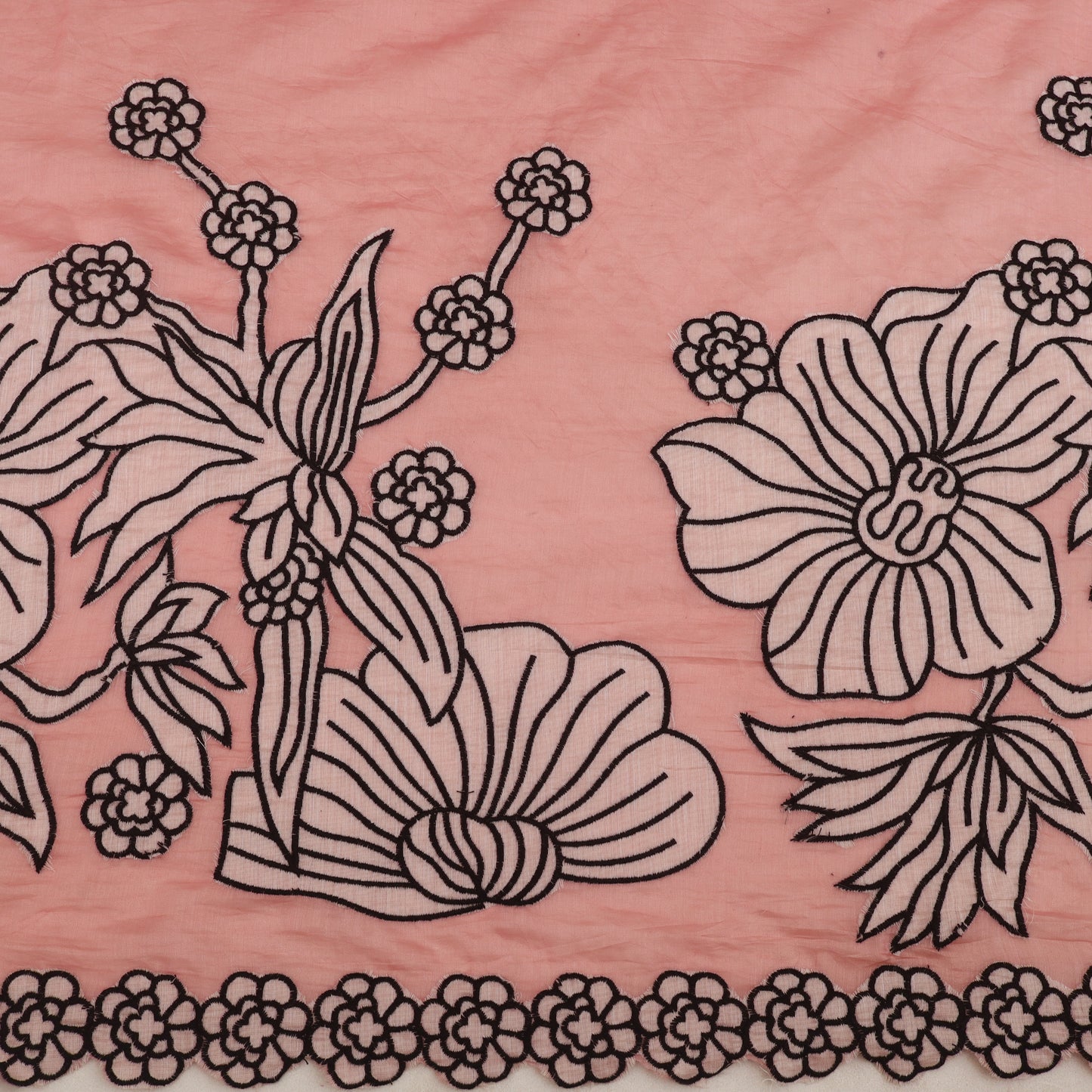 Mul Chanderi Embroidery Fabric
