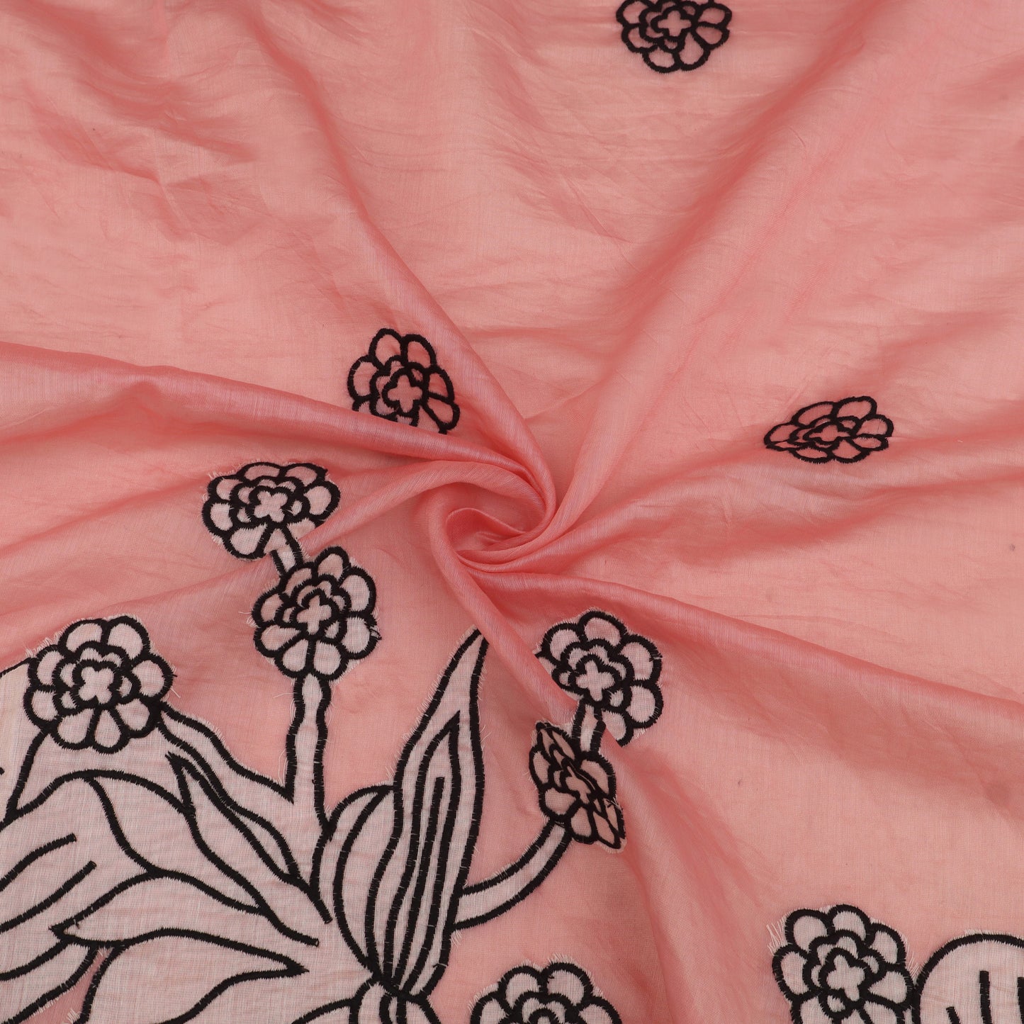 Mul Chanderi Embroidery Fabric