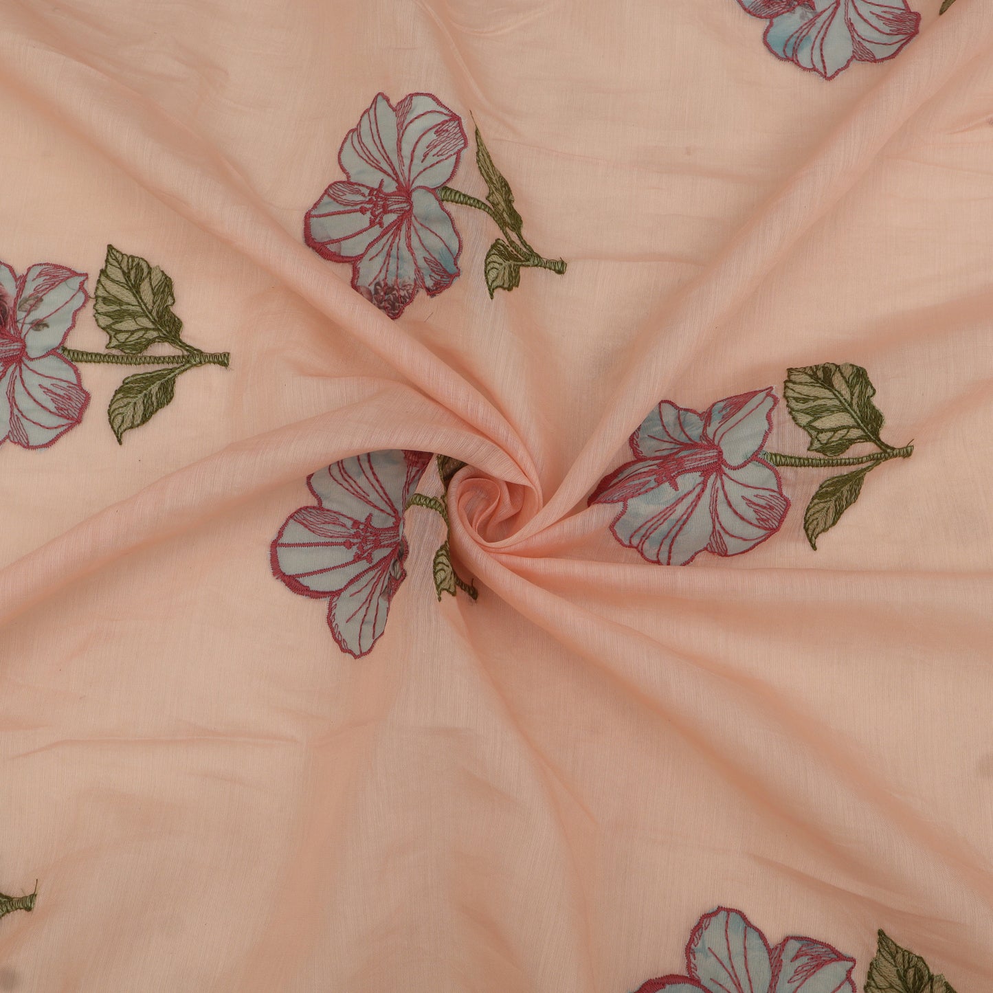 Chanderi Embroidery Fabric