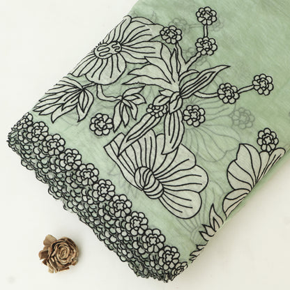 Mul Chanderi Embroidery Fabric