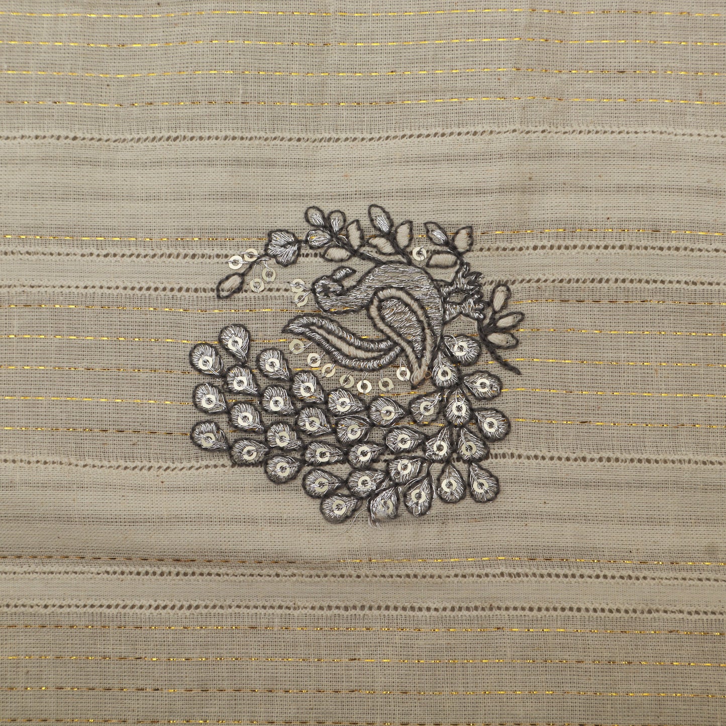 Colored Cotton Lurex Embroidery Fabric