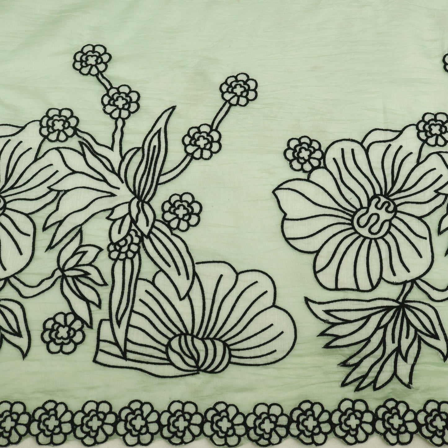 Mul Chanderi Embroidery Fabric