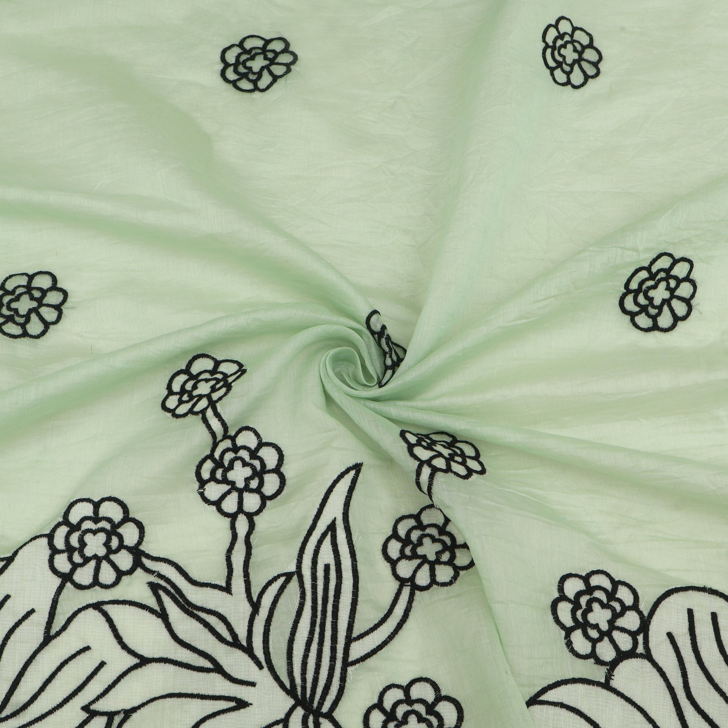 Mul Chanderi Embroidery Fabric