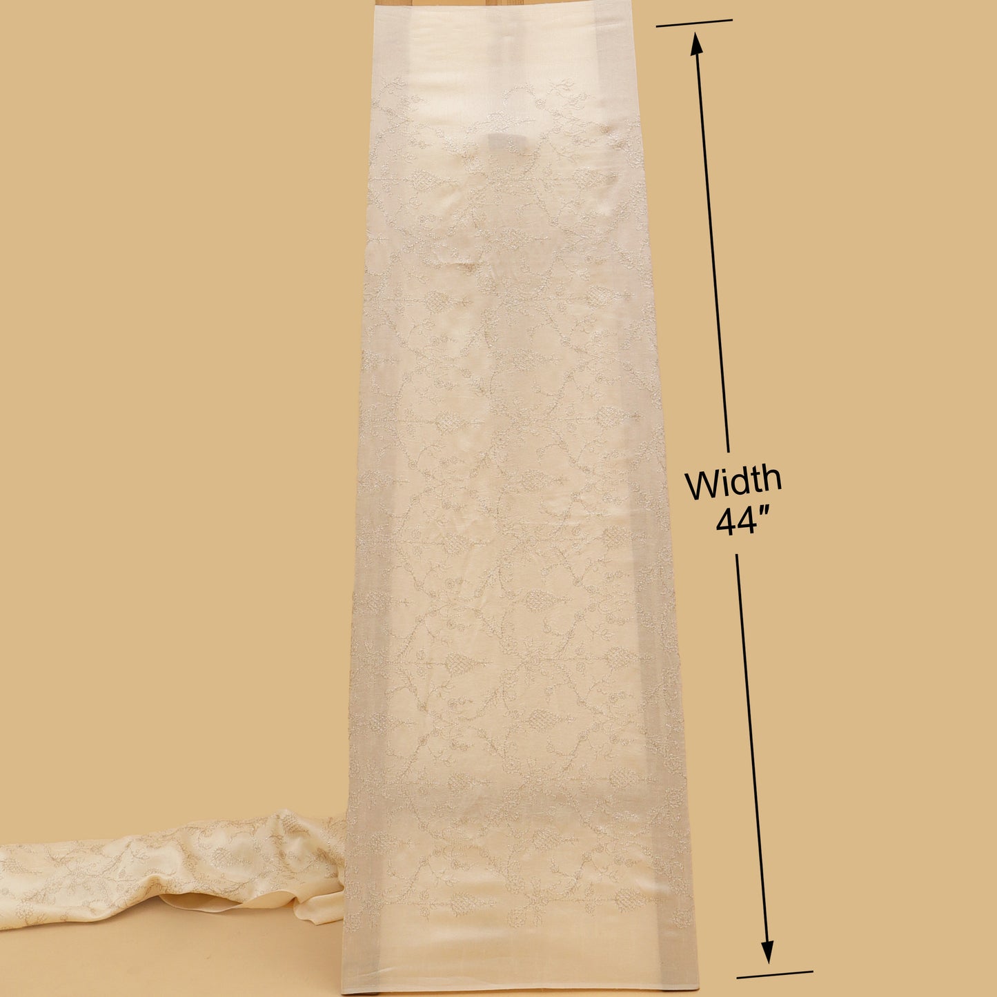 Slub Silk Embroidery Fabric