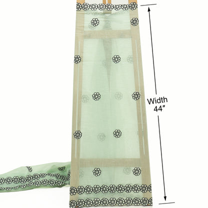 Mul Chanderi Border Embroidery Fabric
