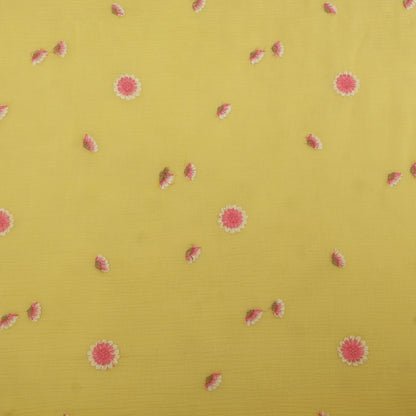 Crush Chanderi Embroidery Fabric