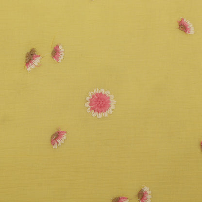 Crush Chanderi Embroidery Fabric