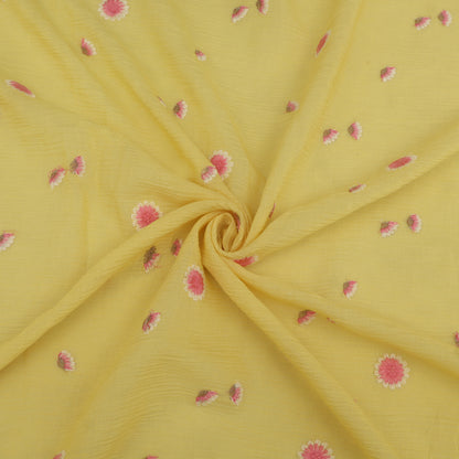 Crush Chanderi Embroidery Fabric