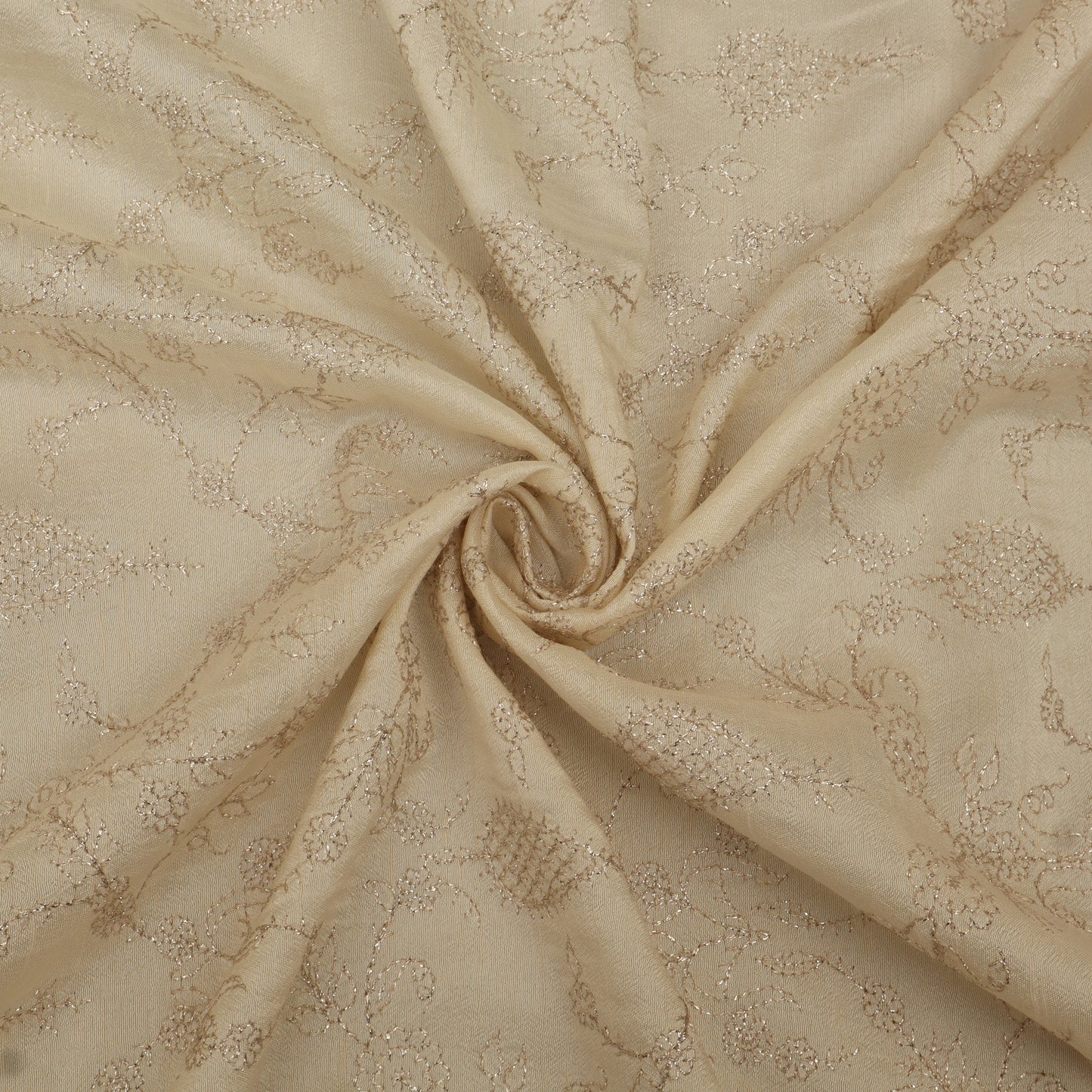 Slub Silk Embroidery Fabric