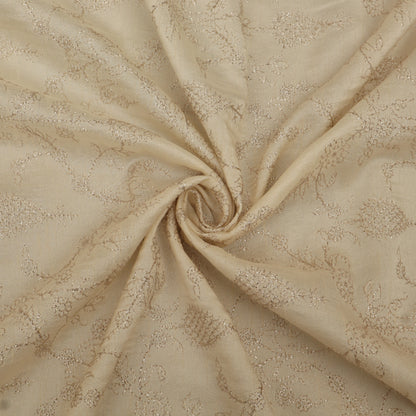 Slub Silk Embroidery Fabric